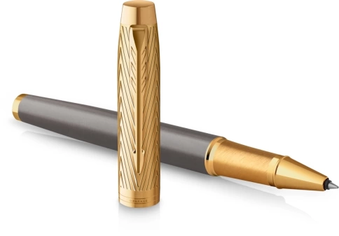 Ручка роллер Parker IM Premium Pioneers T329 (2200955) Arrow Grey GT F; черн. черн.; подар.кор. фото 1