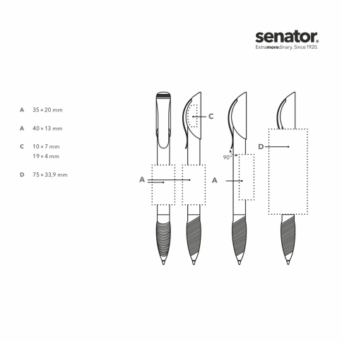 Шариковая ручка Senator Hattrix Metal Clear, зелёная фото 3