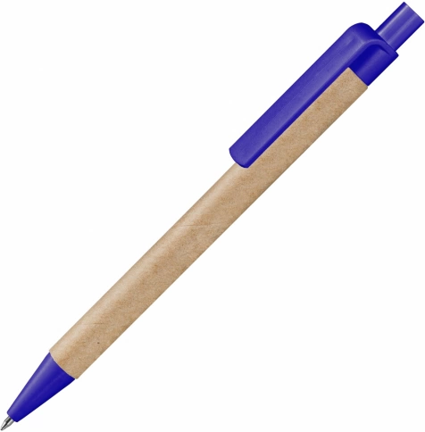 Ручка картонная шариковая Vivapens Viva New, натуральная с синим фото 1