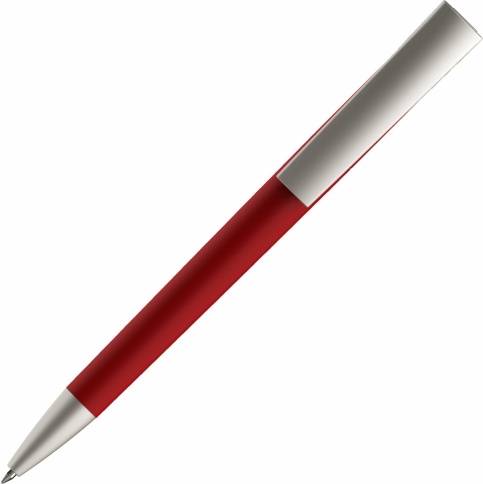 Ручка пластиковая шариковая Vivapens ZETA COLOR, красная с серебристым фото 2