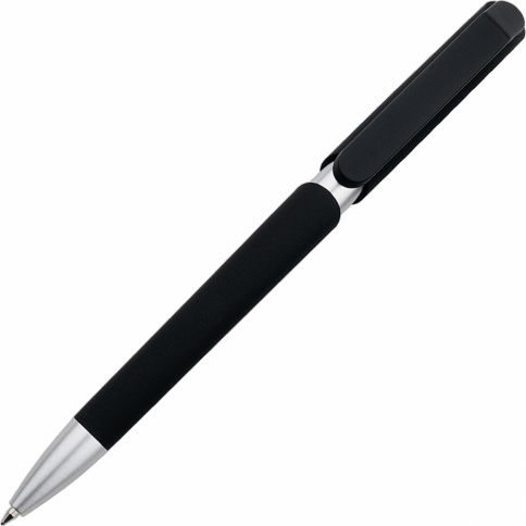 Ручка пластиковая шариковая Vivapens ZOOM SOFT, чёрная фото 3