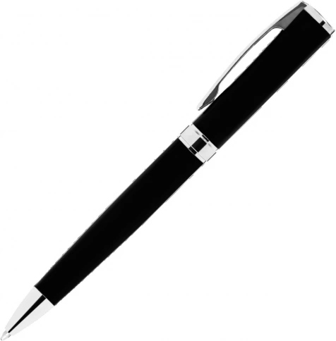 Ручка металлическая шариковая Vivapens Cosmo Mirror, чёрная матовая с серебристым фото 2