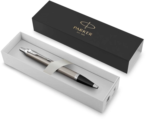 Ручка шариков. Parker IM Essential K319 (2143631) Brushed Metal CT M; син. черн.; подар.кор. фото 5