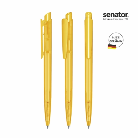 Шариковая ручка Senator Dart Clear, жёлтая фото 2