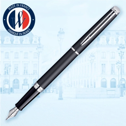 Перьевая ручка Waterman Hemisphere (S0920810) Matte Black CT; F перо сталь с хромированным покрытием; подарочная коробка фото 6
