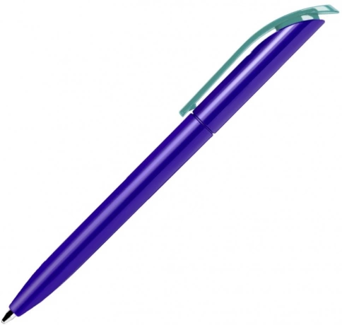 Ручка пластиковая шариковая SOLKE Vivaldi Color, синяя с бирюзовым фото 3