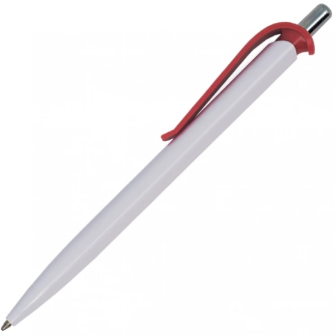 Ручка пластиковая шариковая Z-PEN Efes, белая с красным фото 1