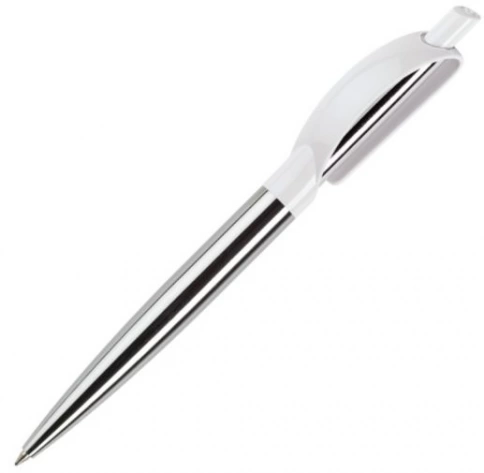 Шариковая ручка Dreampen Doppio Chrome Metal, с белой вставкой фото 1