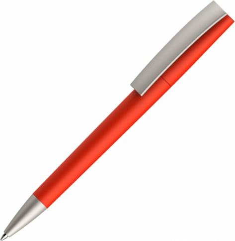 Ручка пластиковая шариковая Vivapens ZETA COLOR, оранжевая с серебристым фото 1