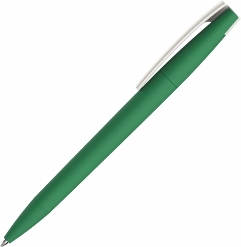 Ручка пластиковая шариковая Vivapens ZETA SOFT, зелёная фото 2