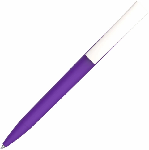 Ручка пластиковая шариковая Vivapens ZETA SOFT, фиолетовая фото 3