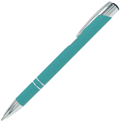 Ручка металлическая шариковая Z-PEN, COSMO Soft Touch, бирюзовая фото 2