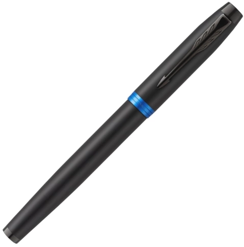 Ручка перьевая  Parker IM Vibrant Rings F315 (2172858) Marine Blue PVD; F сталь нержавеющая; подар.коробка. фото 2