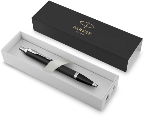 Ручка шариков. Parker IM Essential K319 (2143632) Matte Black CT M; син. черн.; подар.кор. фото 2