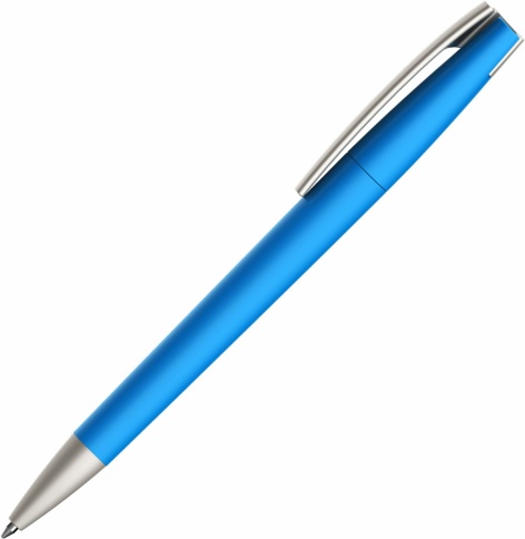 Ручка пластиковая шариковая Vivapens ZETA COLOR, голубая с серебристым фото 3