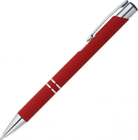 Ручка металлическая шариковая Vivapens KOSKO SOFT, красная фото 2