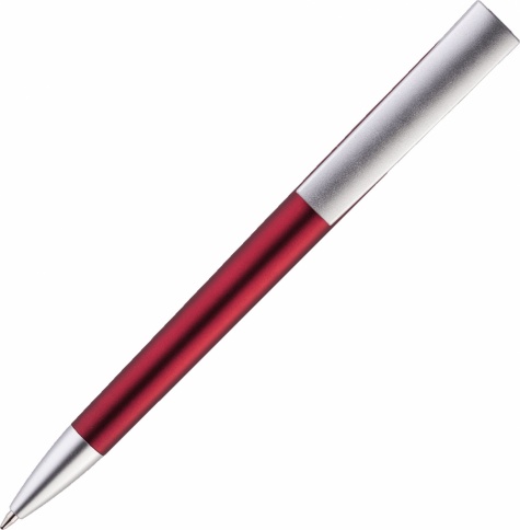 Ручка пластиковая шариковая Vivapens ZETA METALLIC, красная с серебристым фото 3