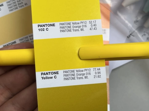 Ручка пластиковая шариковая IGLA SOFT, жёлтая фото 3