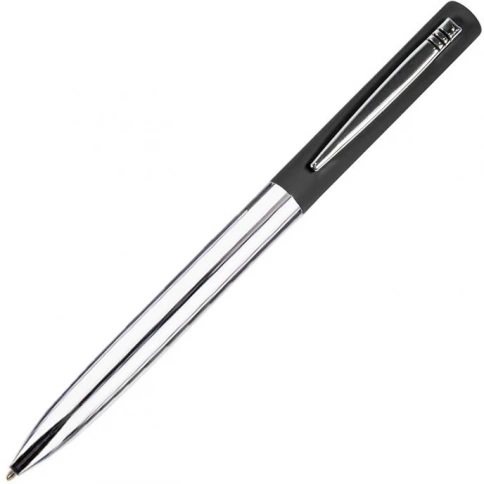 Ручка металлическая шариковая B1 Clipper, серебристая с чёрным фото 1