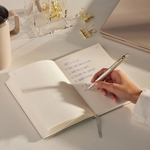 Шариковая ручка Parker IM Monochrome K328 (2172956) Champagne PVD M; син. черн.; подар.кор. фото 3