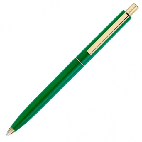 Ручка пластиковая шариковая Vivapens TOP GOLD, зелёная фото 3