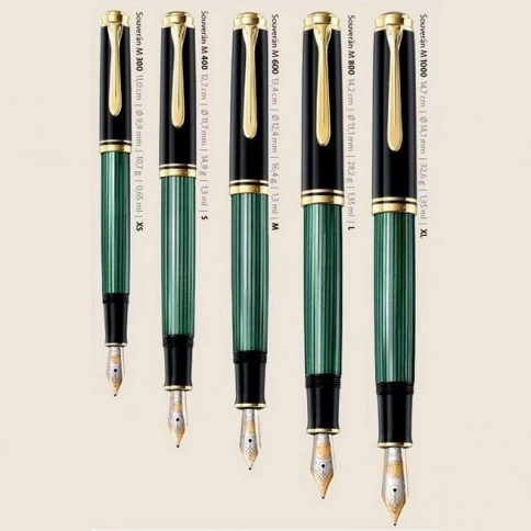 Ручка перьевая Pelikan Souveraen M 600 (PL980011) Black Green GT F перо золото 14K покрытое родием подар.кор. фото 8