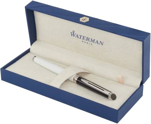 Перьевая ручка Waterman Hemisphere Colour Blocking (2202843) черный/белый; F сталь нержавеющая; подарочная коробка фото 3