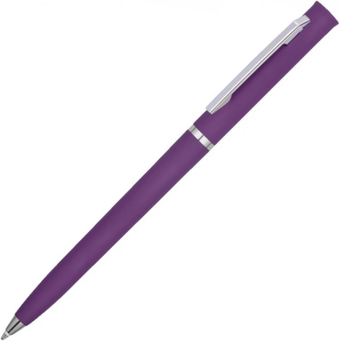 Ручка пластиковая шариковая Vivapens EUROPA SOFT, фиолетовая фото 1