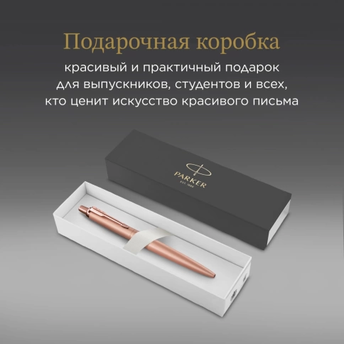 Шариковая ручка Parker Jotter Monochrome XL SE20 (2122755); роз.зол.мат. M; син. черн.; подар.кор. фото 12