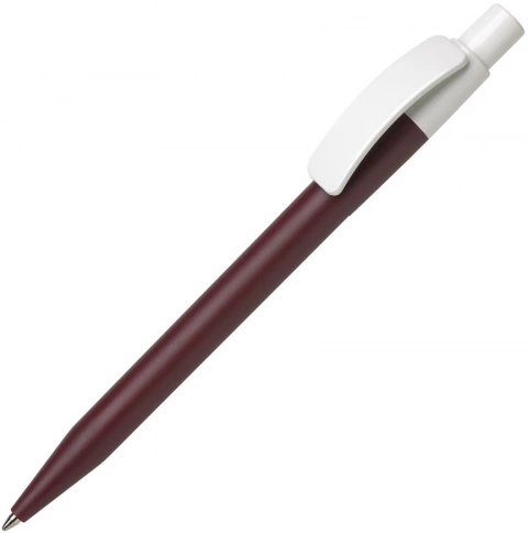 Шариковая ручка MAXEMA PIXEL, бордовая с белым фото 1