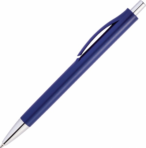 Ручка пластиковая шариковая Vivapens IGLA CHROME, тёмно-синяя фото 2