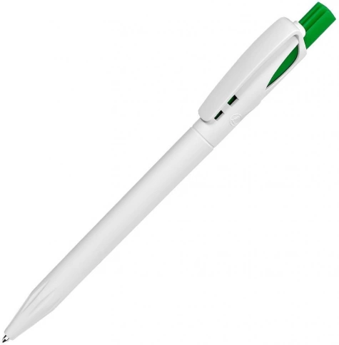 Шариковая ручка Lecce Pen TWIN WHITE, белая с ярко-зелёным фото 1