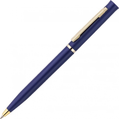 Ручка пластиковая шариковая Vivapens EUROPA GOLD, тёмно-синяя фото 1