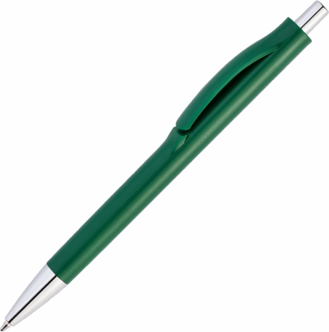 Ручка пластиковая шариковая Vivapens IGLA CHROME, зелёная фото 1