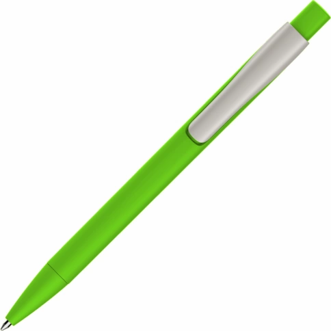 Ручка пластиковая шариковая Vivapens MASTER SOFT, салатовая фото 3