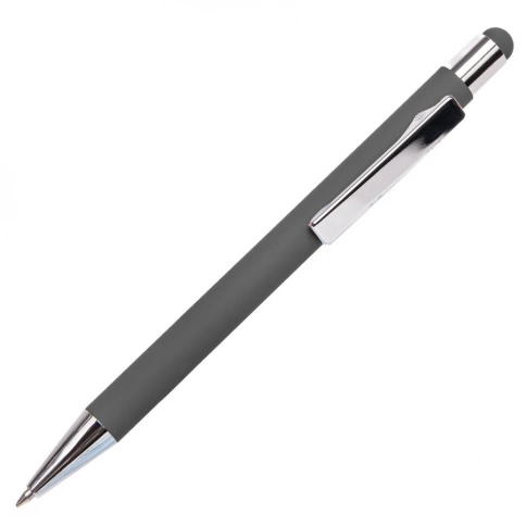 Ручка металлическая шариковая B1 FACTOR TOUCH со стилусом, серая фото 1