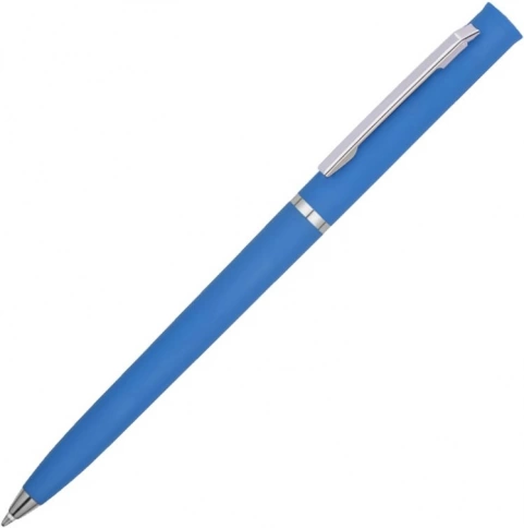 Ручка пластиковая шариковая Vivapens EUROPA SOFT, голубая фото 1