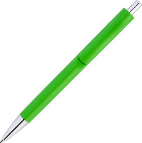 Ручка пластиковая шариковая Vivapens IGLA CHROME, салатовая фото 3