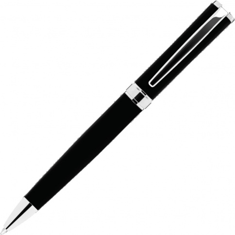 Ручка металлическая шариковая Vivapens Cosmo Mirror, чёрная матовая с серебристым фото 3