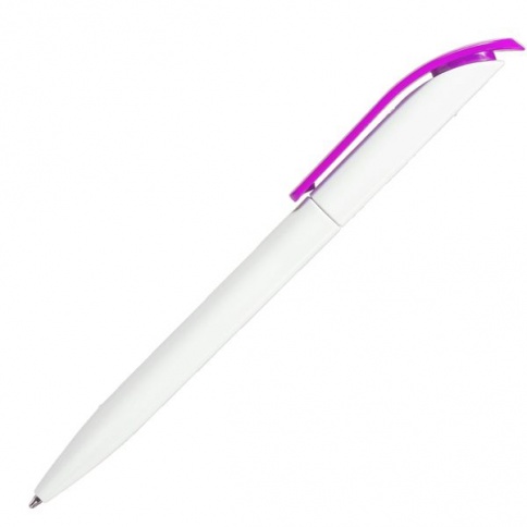 Ручка пластиковая шариковая SOLKE Vivaldi, белая с розовым фото 2