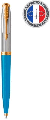 Шариковая ручка Parker 51 Premium (2169080) Turquoise GT; M черные чернила; подарочная коробка. фото 8