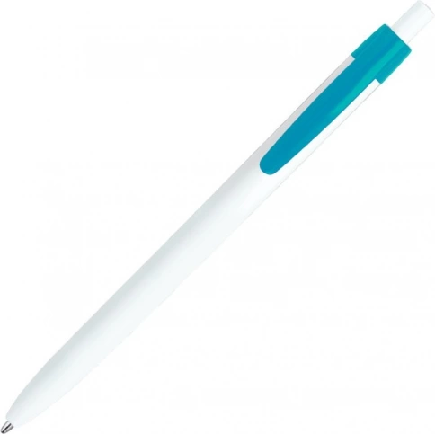 Шариковая ручка Vivapens Darom, белая с бирюзовым фото 3