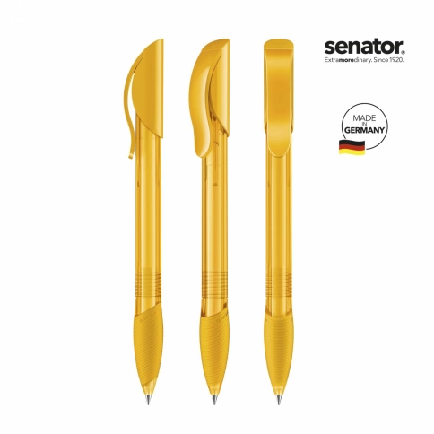 Шариковая ручка Senator Hattrix Soft Clear, жёлтая фото 2