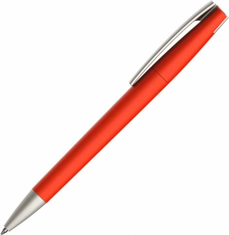 Ручка пластиковая шариковая Vivapens ZETA COLOR, оранжевая с серебристым фото 3