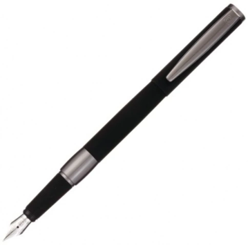 Перьевая ручка Senator Image Black Line, чёрная с серебристым фото 1