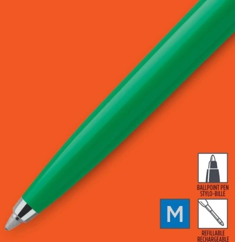 Шариковая ручка Parker Jotter Originals (2076058); Green CT; M синие чернила; блистер фото 7