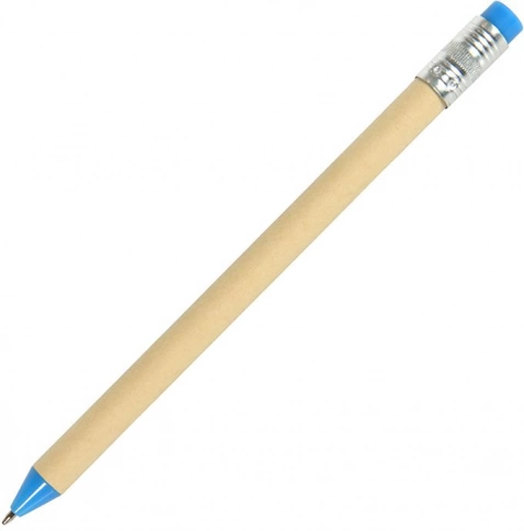 Ручка картонная шариковая Neopen N12, бежевая с голубым фото 1