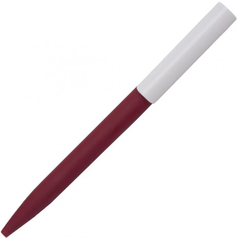 Ручка пластиковая шариковая Stanley Soft, тёмно-красная с белым фото 2