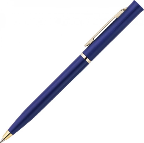 Ручка пластиковая шариковая Vivapens EUROPA GOLD, тёмно-синяя фото 2