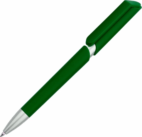Ручка пластиковая шариковая Vivapens ZOOM SOFT, зелёная фото 1